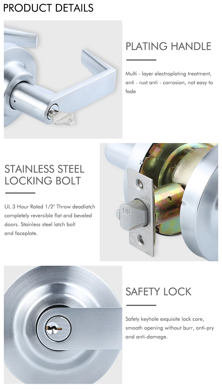 1 Million Cycles Heavy Duty North America Market Commercial Lock Grade