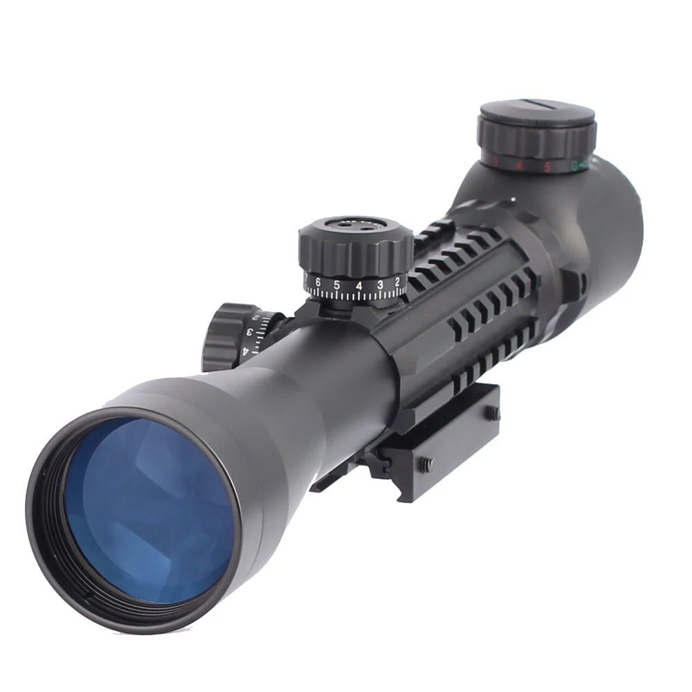 

Tactical 3-9x40 EG Airsoft Rifle Scope Red Green Reticle optics scope riflescope guns and weapons for hunting Telescope, Black