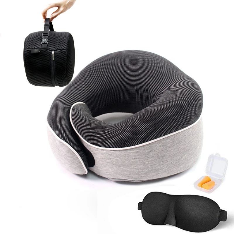 

Amazon Newly Cooling Memory Foam Travel Pillow Neck Scarf With Carry Bags 3 In 1 Traveling Kit