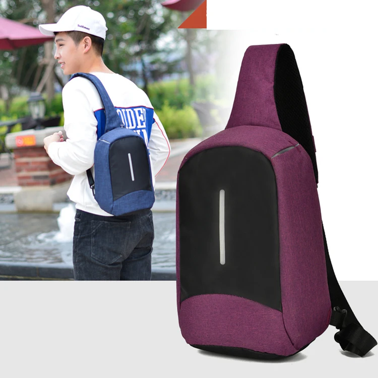 

New High-quality Travel Cut Resistant Strap Sling Bag Men Crossbody Bag, As picture