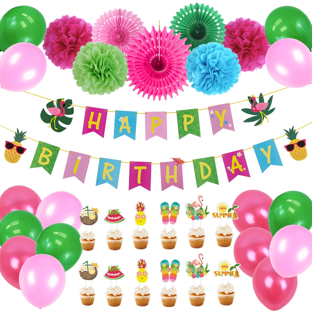 Summer Happy Birthday Paper Po