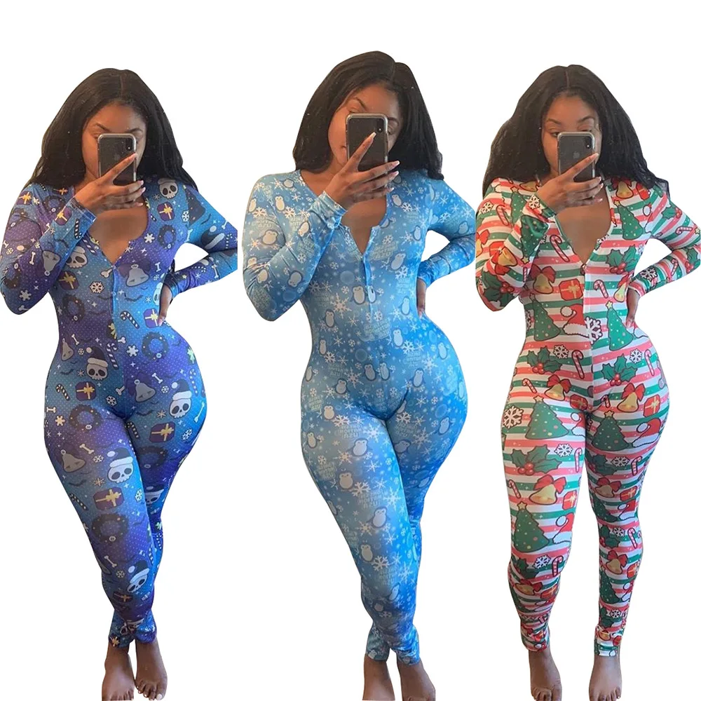 2019 Women Pajamas Sexy Jumpsuits One Piece Jumpsuit Bodycon Pajamas