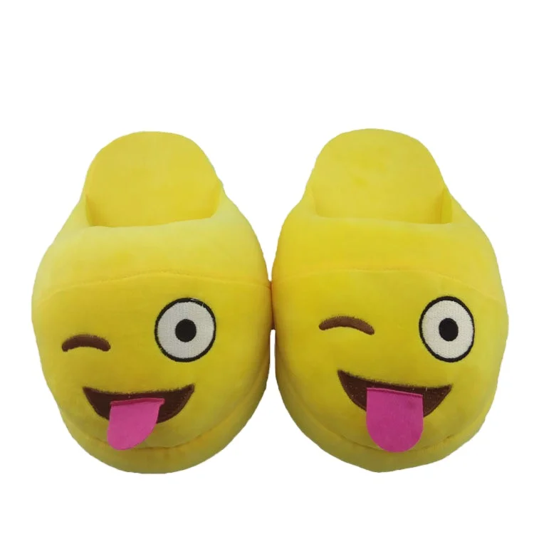 

Custom Cartoon Winter Plush Women Men Slipper, 4color