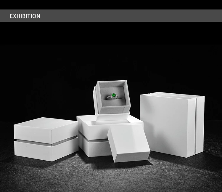 50pcs Guorui White Jewelry Packaging Plastic Boxes Packaging Jewellery