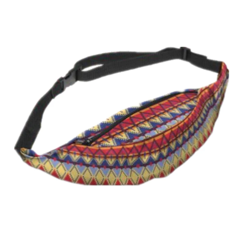 

3D Colorful Printed Waist Bag Pillow-shaped Women's Pockets Hip Belt Bag Lady Girls Casual Wallet Travel Hiking Fanny Pack Case, Customized color