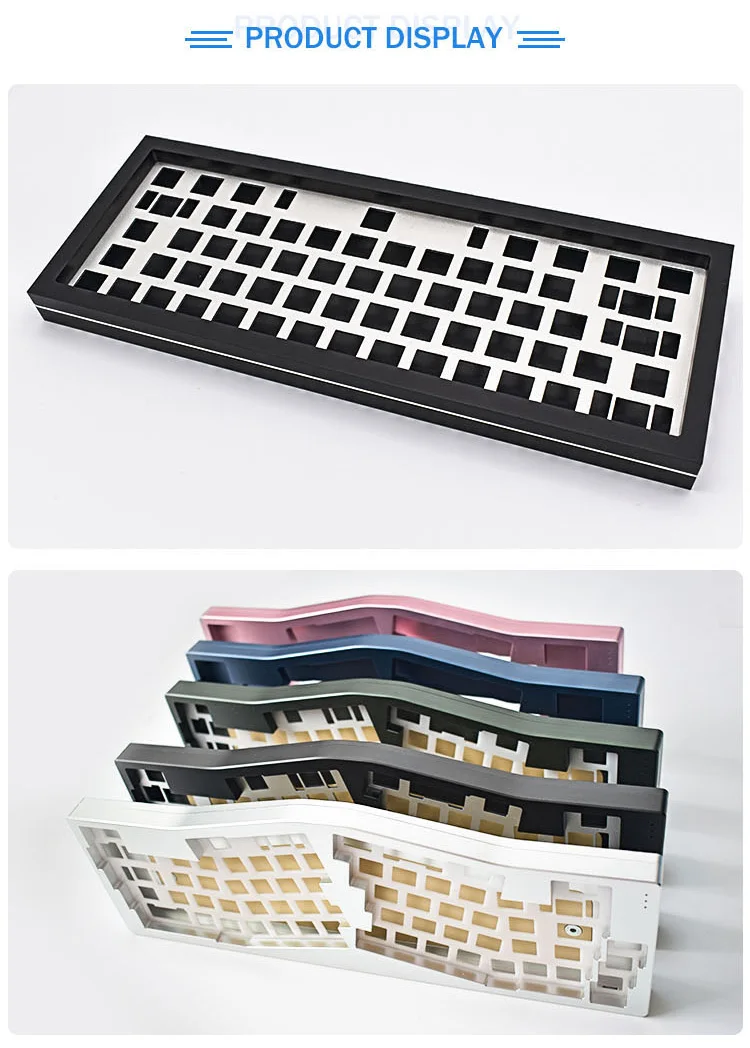Wood Polypropylene Eva Aluminum Ergonomic Mechanical Keyboard Case Cnc Machining Positioning Plate Gold