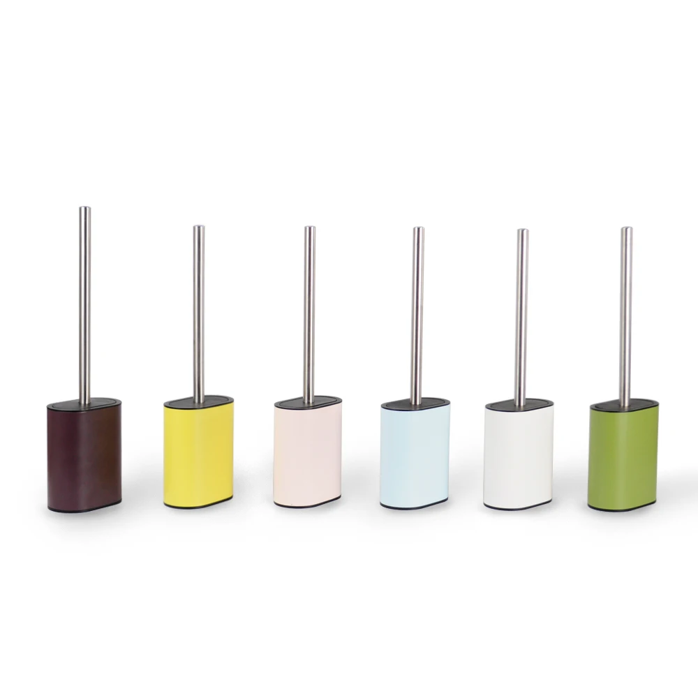 

NEW Bathroom Accessories TPR Cleaning Metal Brush Set long Handle Toilet Cleaner Brush And Holder Silicone Toilet Brush, Customized