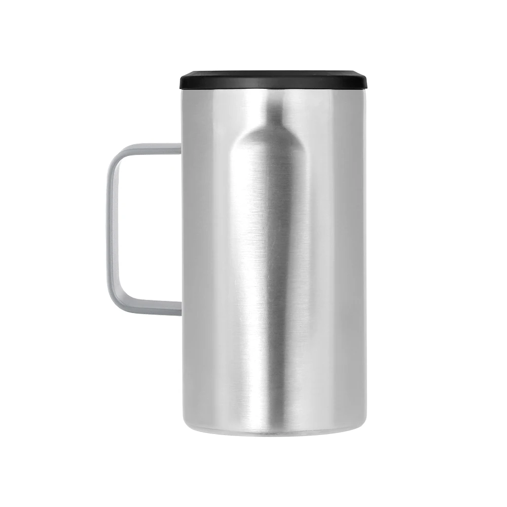 

Wholesale Can Cooler Tumbler Cup with Lid for Red Double Wall Stainless Steel Slim Can Cooler With handle, Customized color