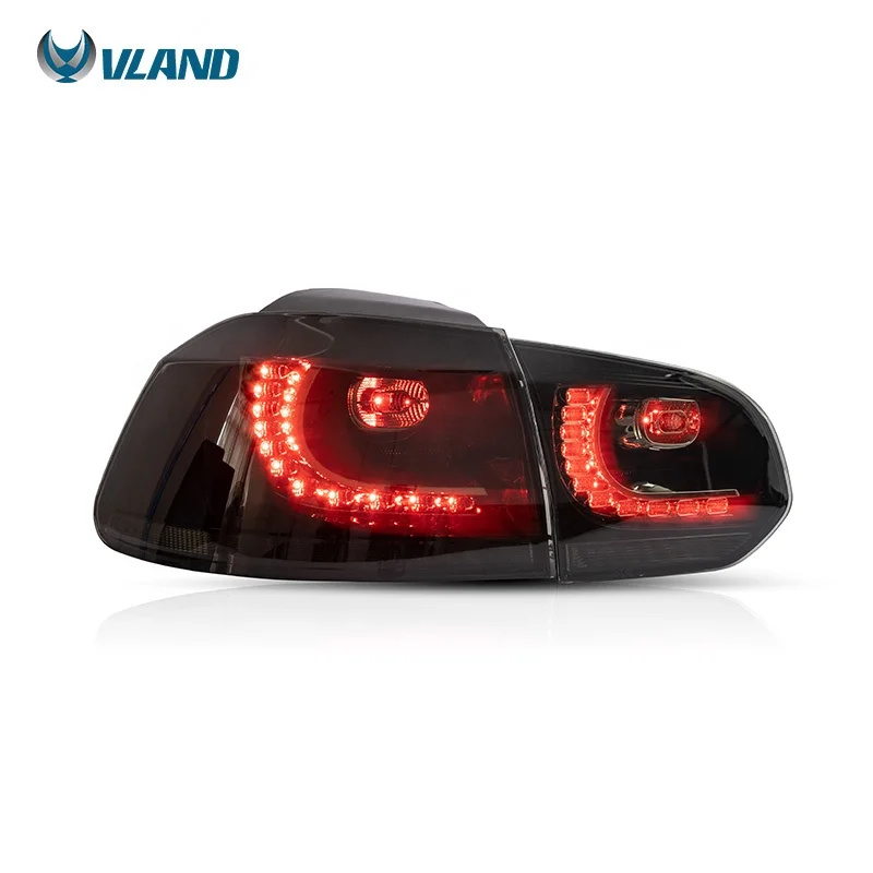 VLAND factory wholesales led sequential golf 6 Smoke rear light 2008-2013 taillights For vw golf mk6