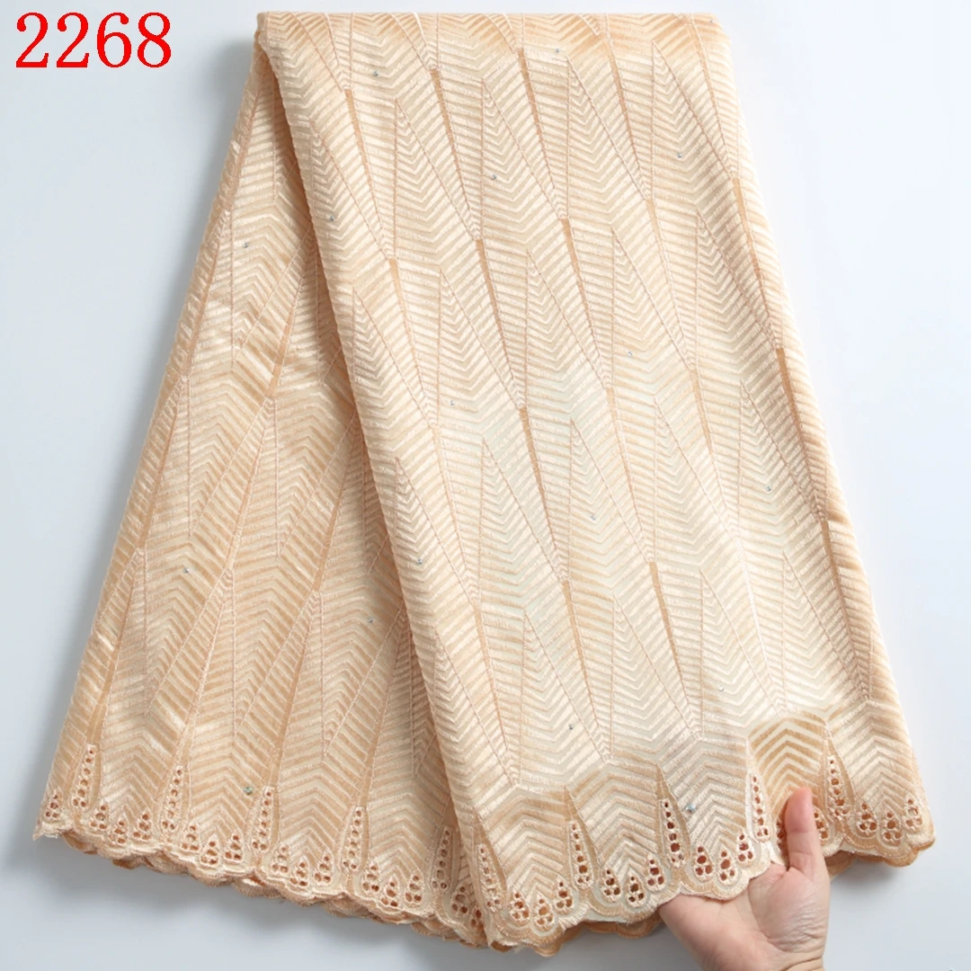 

Free Shipping Nigerian Swiss Voile Lace Fabric High Quality Dry Cotton Lace Fabric For Party Dress 2268