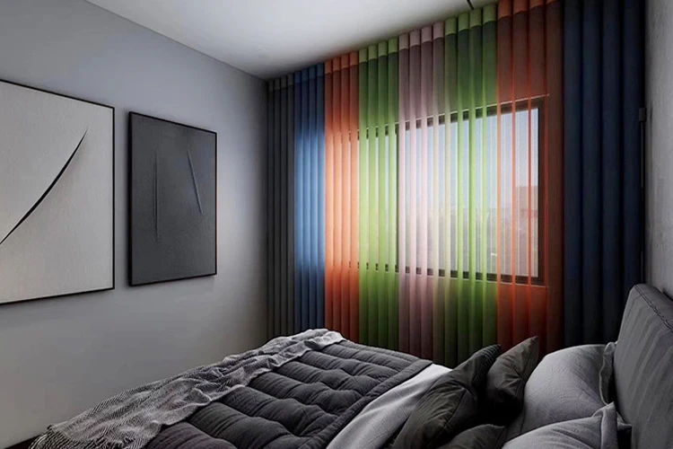 Qida quality attractive room darkening sheer vertical blinds for windows