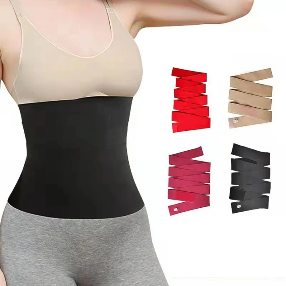 

Waist Trainer Corset Belly Tummy Wrap Fajas Waist Cincher Slimming Belt Modeling Strap Weight Loss Body Shaper, Black,natural colors, pink, brown, red