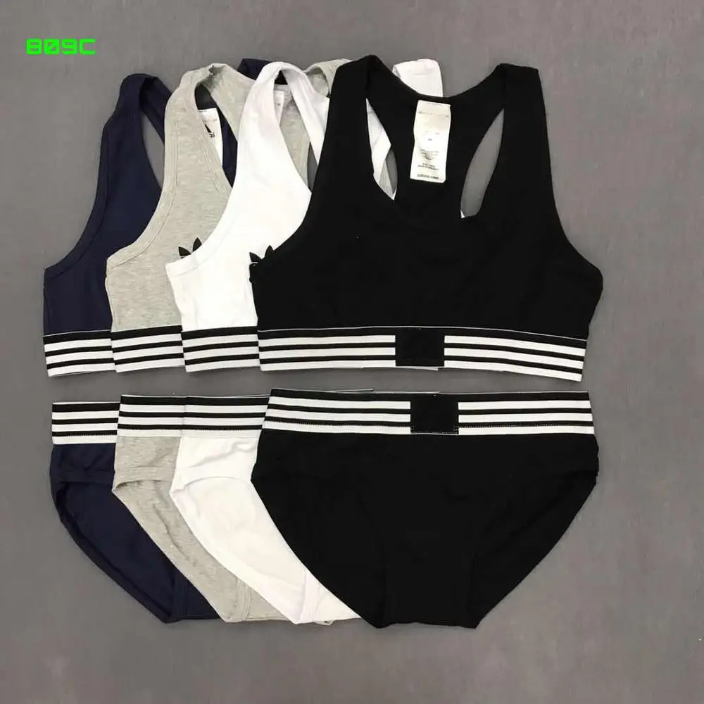 

2020 New Design Sports Bra And Briefs Sets For Women Yoga Fitness Seamless Sport Bra And Panties Set teen girl party underwear, Black,white,grey