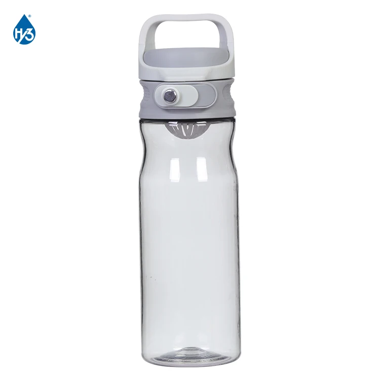 

clear acrylic tumbler plastic water bottle with Silica gel handle