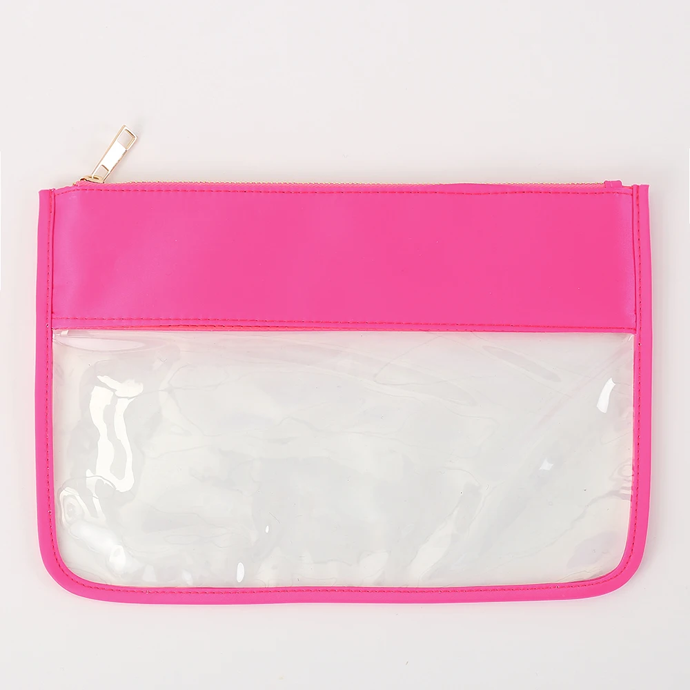 

New product Hot Sales Fashion Bright Colors Travel Toiletry Bag Clear Makeup Pouch Bag PVC Cosmetic Bag