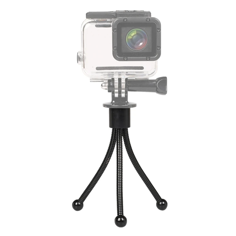 

Hot Selling Mini Metal Desktop Tripod Mount with UNC1/4 screw interface Flexible Iron Camera Desktop Tripod