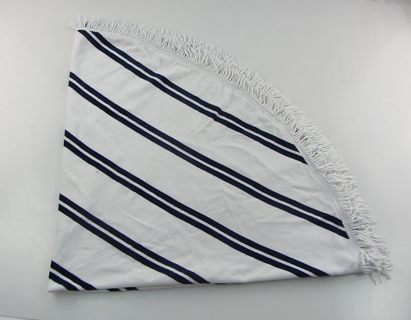 Custom Cotton Graphic Beach Towel Round with Tassel