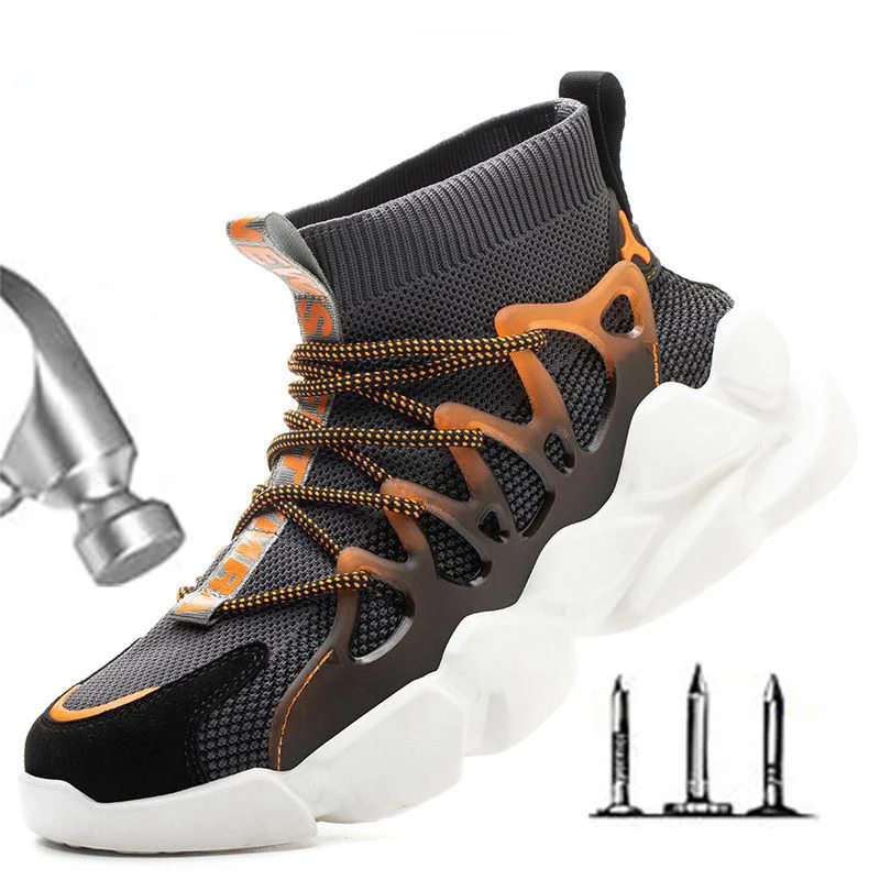 

Anti-slip anti-puncture Work Shoes Steel Toe Safety Industrial Indestructible Work Boot Shoes