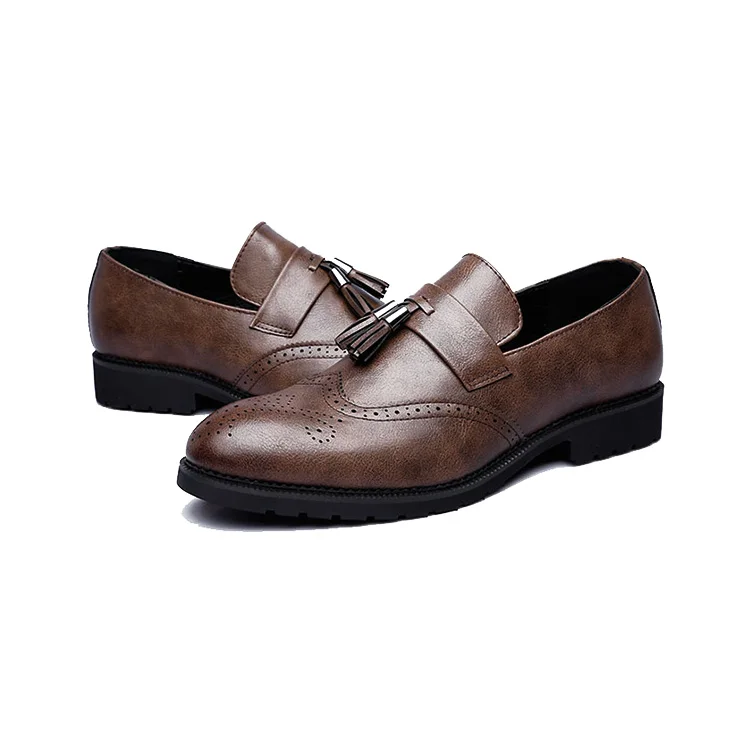 

Most Popular Unique Design Soft Sole Tassel Shoes with Buckle Strap