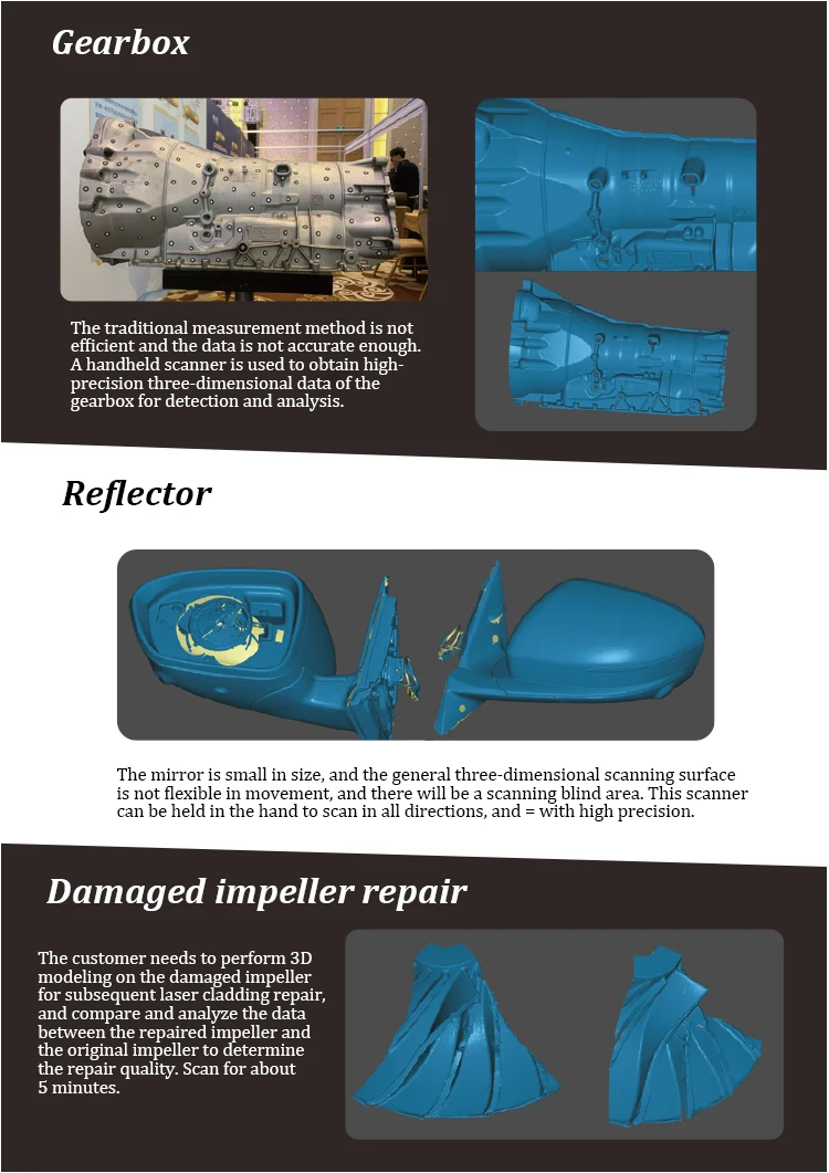 Portable Handheld 3D Laser Scanner for CNC Router Reverse