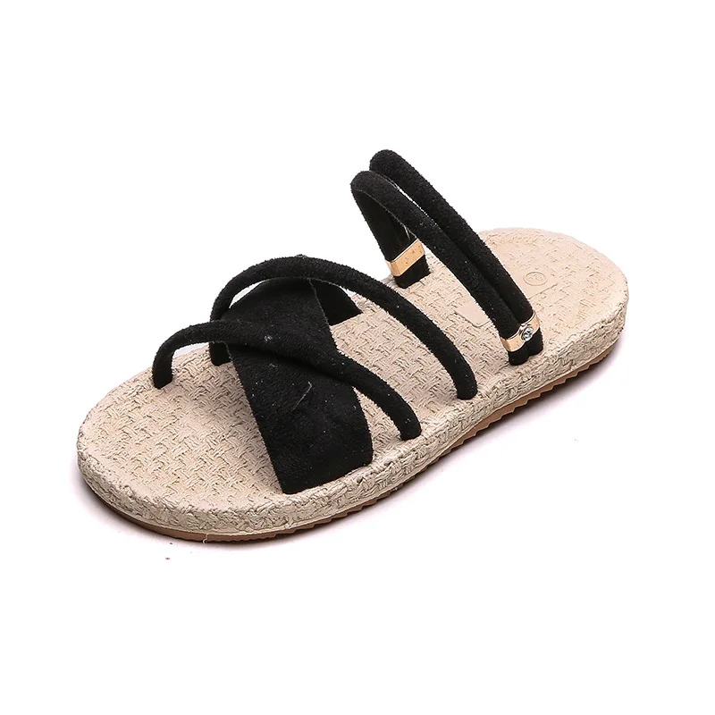 
2020 summer flat bowknot children girl princess slipper kids student soft sandals 