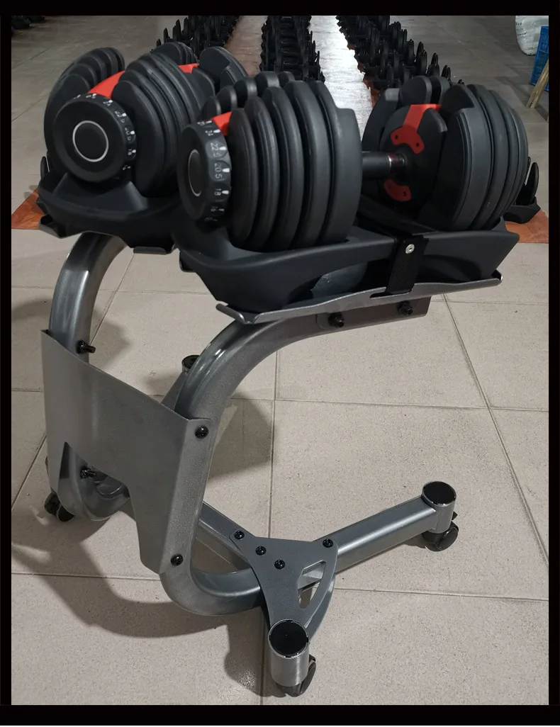 Adjustable Dumbbell Set With Rack 552 1090 24kg 40kg 52.5lb 90lb Gym Equipment Stand Dumbbell