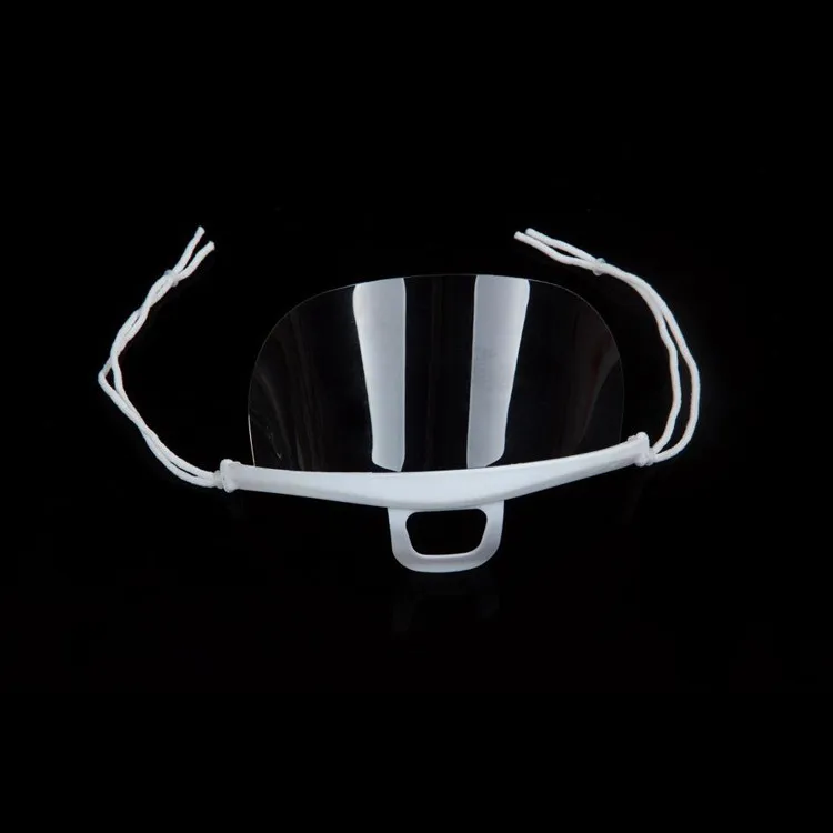 
Transparent Anti-fog Face Mask Plastic Comfortable Spittle Shield Tattoo Mouth Cover Kitchen Catering Mask 