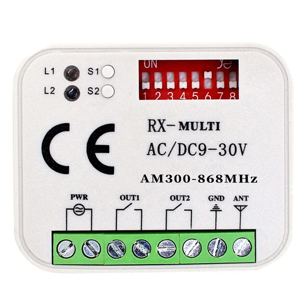 

Multi frequency 280-868mhz auto scan frequency Universal Garage door remote control receiver