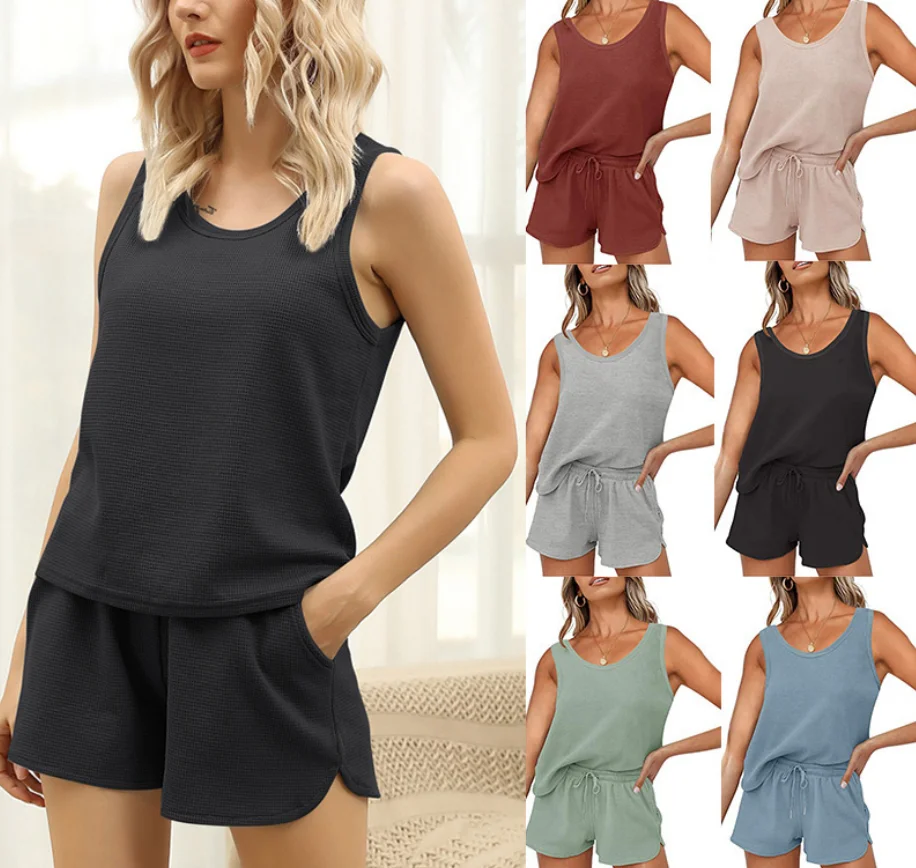 

Women's Supersoft cotton Daily Relaxed Fit Sleeveless shorts 2021 summer Romper