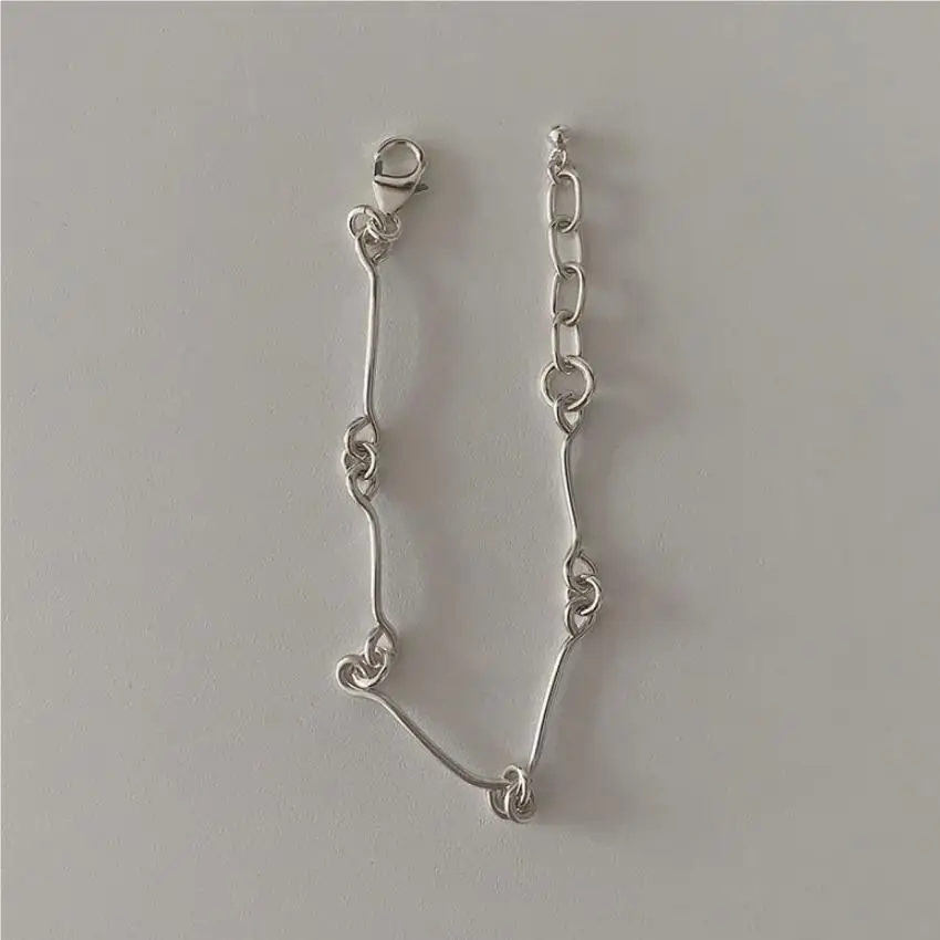 

VIANRLA Minimalist Chain Bracelet For Girl Jewelry 925 Sterling Silver Clock Pendant Bracelets Dropshipping Free Laser Logo