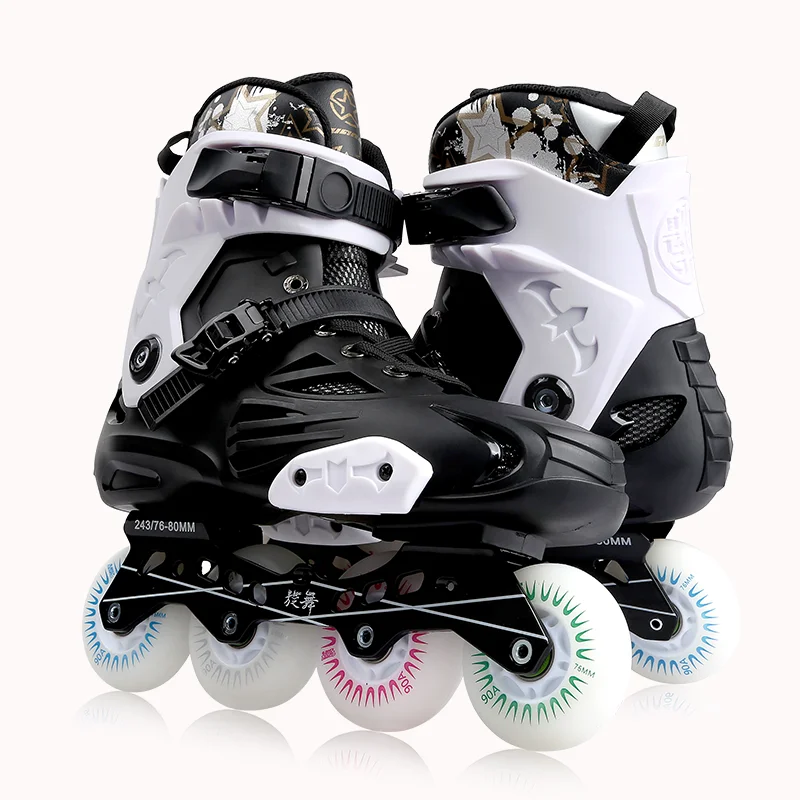 

Factory wholesale inline freestyle slalom skates kids and adults roller skates super LED lights PU wheels