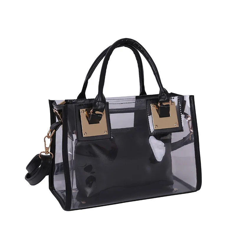 

3 pieces minimum order quantity fashion ladies shoulder bag transparent jelly clutch transparent handbag