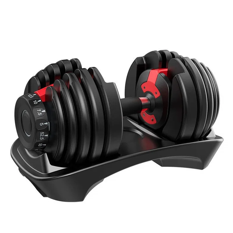 

Amazon Hot Selling 90 Lb Adjustable Gym Dumbbells Set 40kg Made In China, Black+red