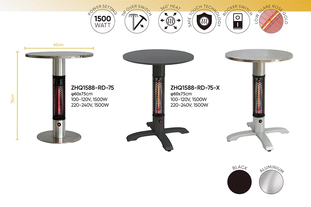 Infrared Electric Heater Table Patio Vertical Central With Table Buy