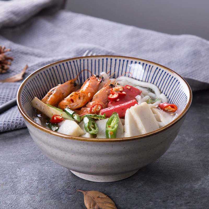 

Creative Household Japanese style salad bowl Tableware Ceramic Soup noodle Bowl Dinnerware for Restaurant Western food plate
