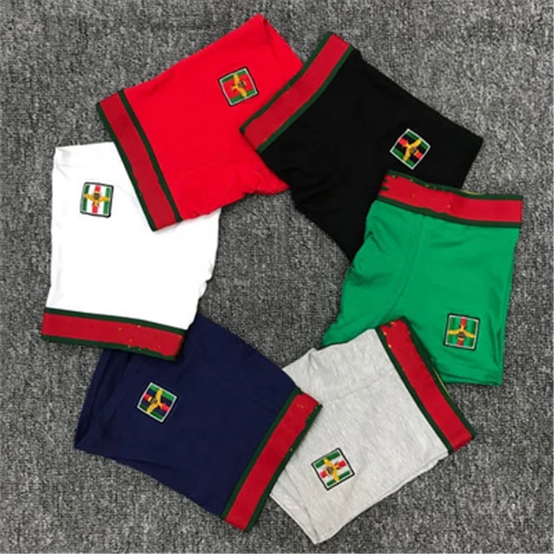 

Bee Printed Luxury Letter G Brand Men's Underwear, White/red/black/gray/blue/green