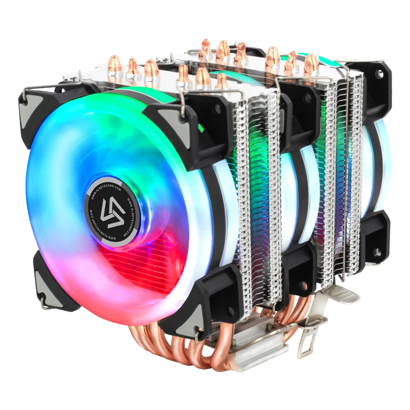 

ALSEYE DR-90 CPU Cooler 6 Heat pipes with RGB Fan 4pin PWM 90mm CPU Fan for Computer LGA775/115x/1366 AM2/AM3/AM4
