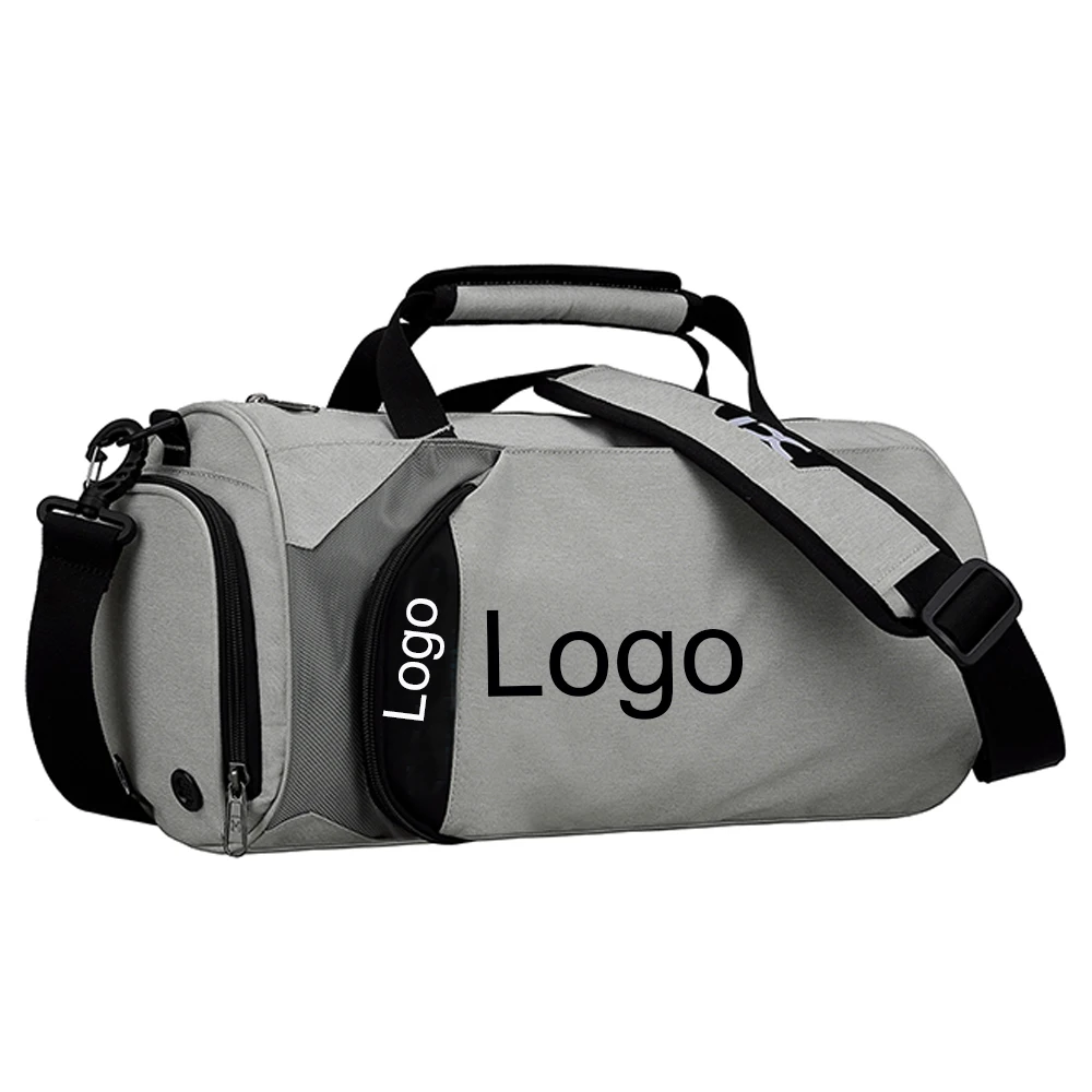 

Large Capacity Waterproof Unisex Outdoor Custom Logo Travel Bag Sport Fitness Gym Duffel Bag With Shoe Compartment, 4 colors