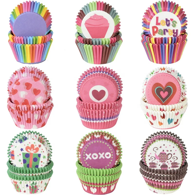 

Factory Direct Baking Molds Multi Color Aluminum Foil Paper Cupcake Mold Paper Muffin Cups Liners