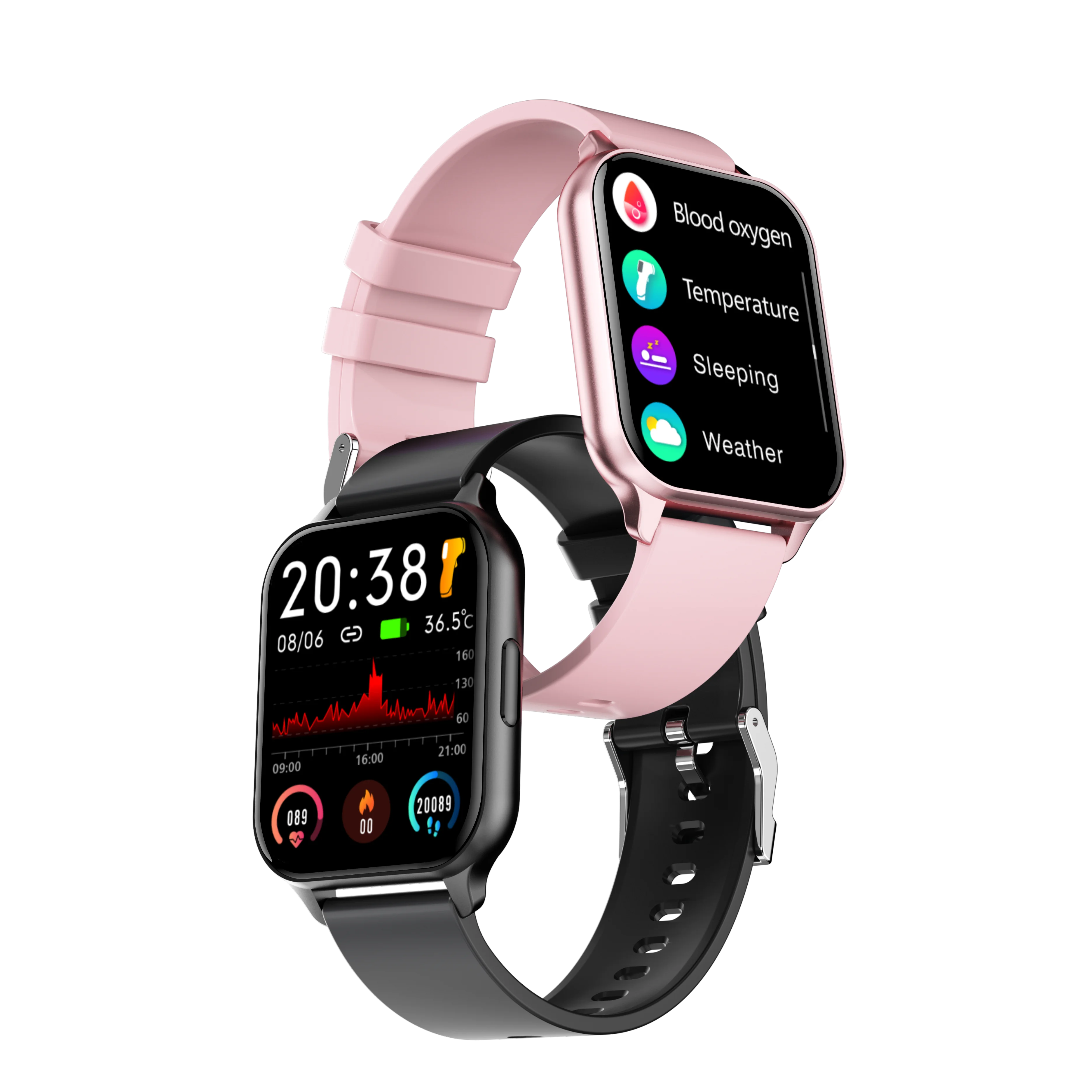 

Reloj Smart Watch 2021 Amazon Top Seller Q9T Full Touch Temperature Blood Oxygen Heart Rate Monitoring Sport Smart Watch Watches