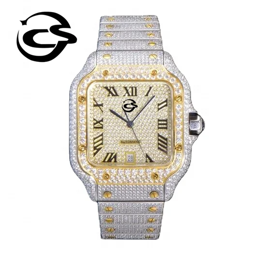 

Diver luxury Arabian watch 39.8MM 2824 movement QuickSwitch W2SA0009 two-color brand VVS icy baby's breath diamond watch