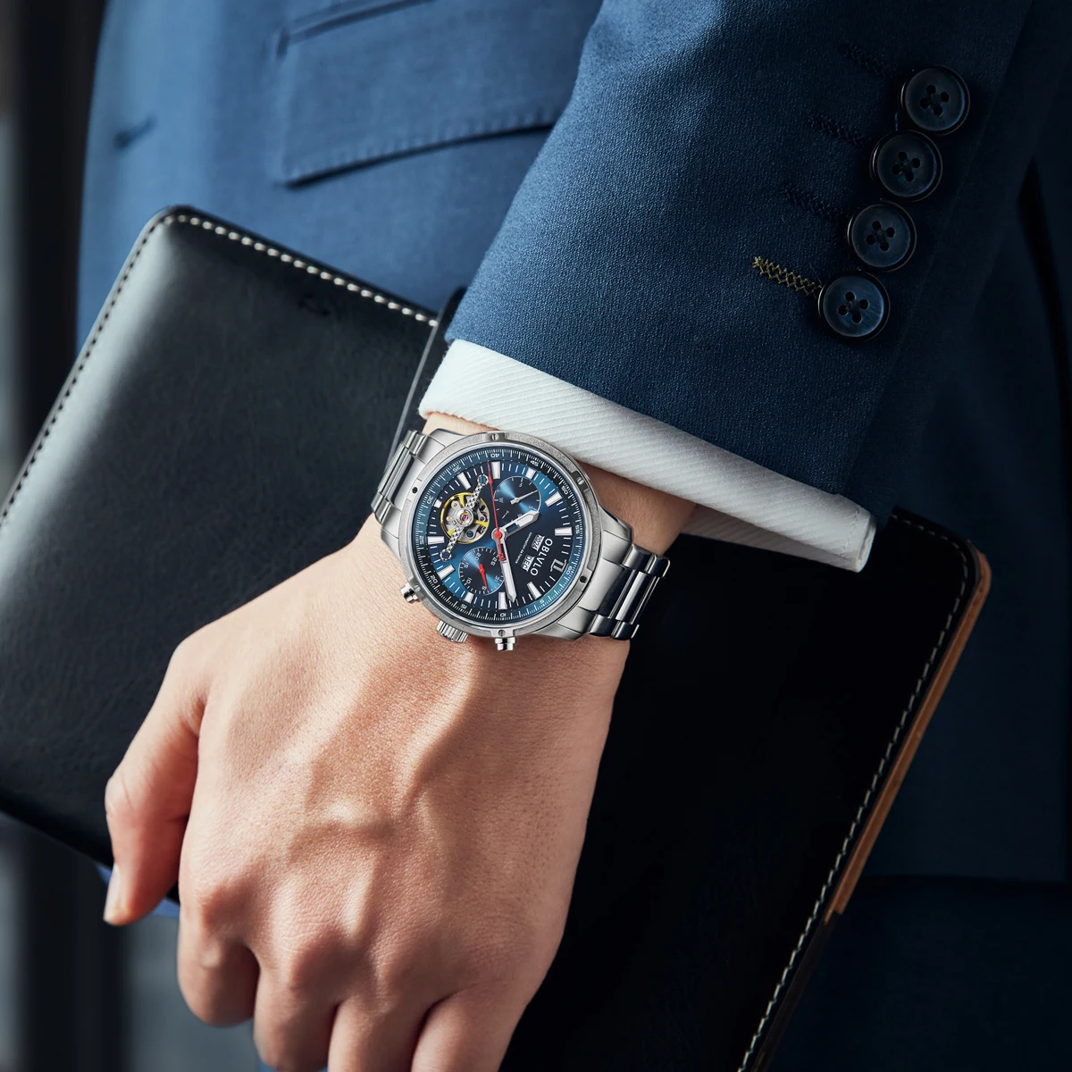 OBLVLO Top Brand Pilot Watch A