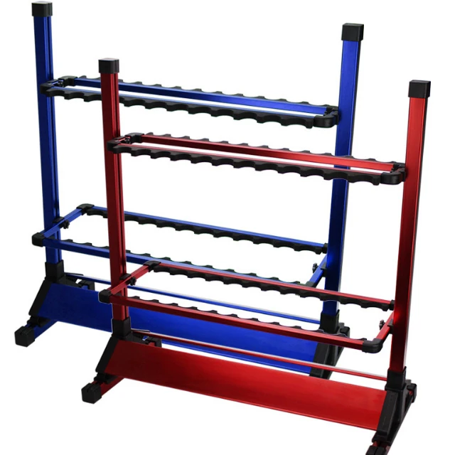 

WEIHE wholesale 24-hole 3 colors holder fishing rod display stand