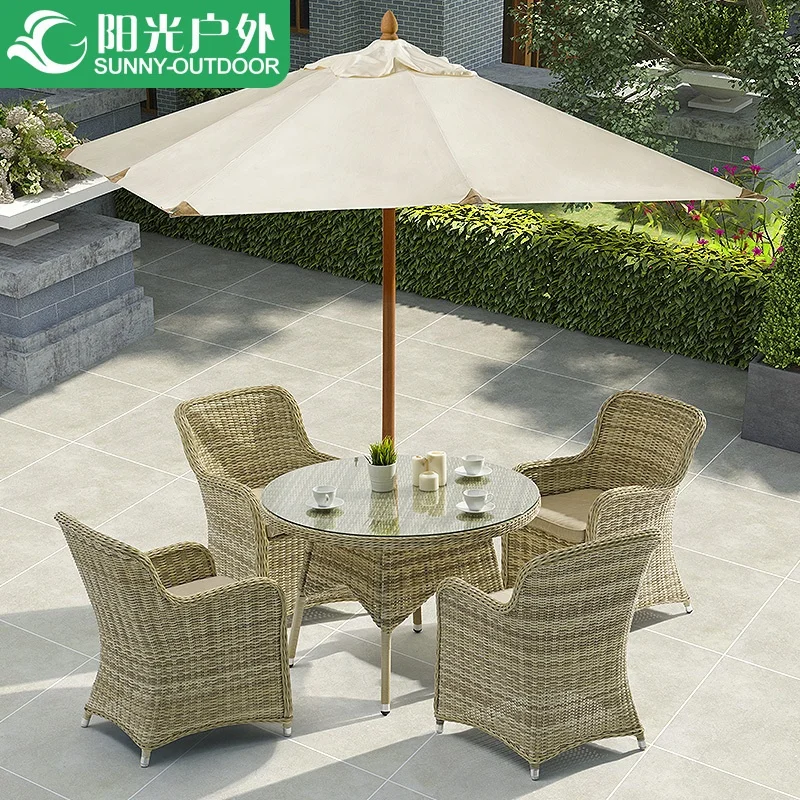 Garden Furniture Rattan Wicker Used Table And Chair Dining Furniture