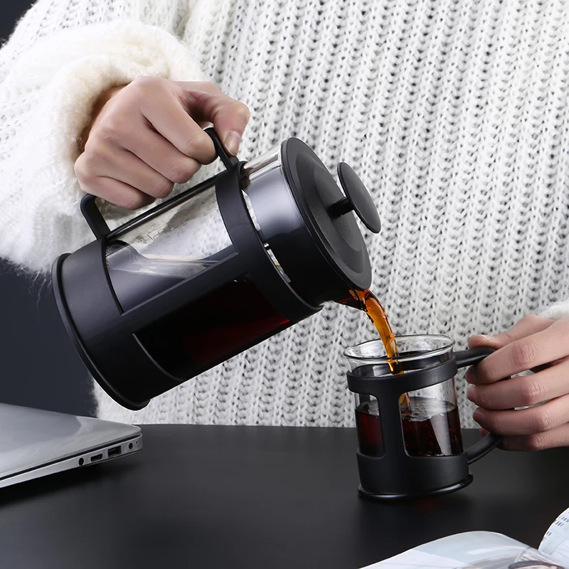 

Leakproof large capacity 1000ml black tea french press heat resistant