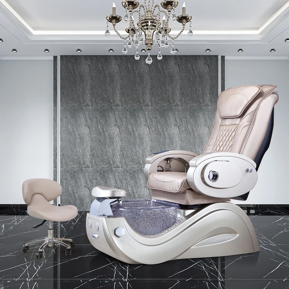 

Modern Luxury Beauty Nail Salon Electric Discharge Pump Pipeless Whirlpool Manicure Foot Spa Human Touch Massage Pedicure Chair, Various colors available