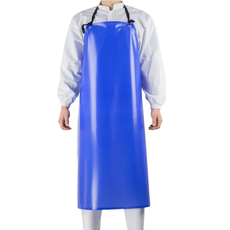 

Heavy Duty Washable Vinyl Chemical Resistant Customized Fish Reusable Blue Waterproof Soft Industrial Pvc Apron