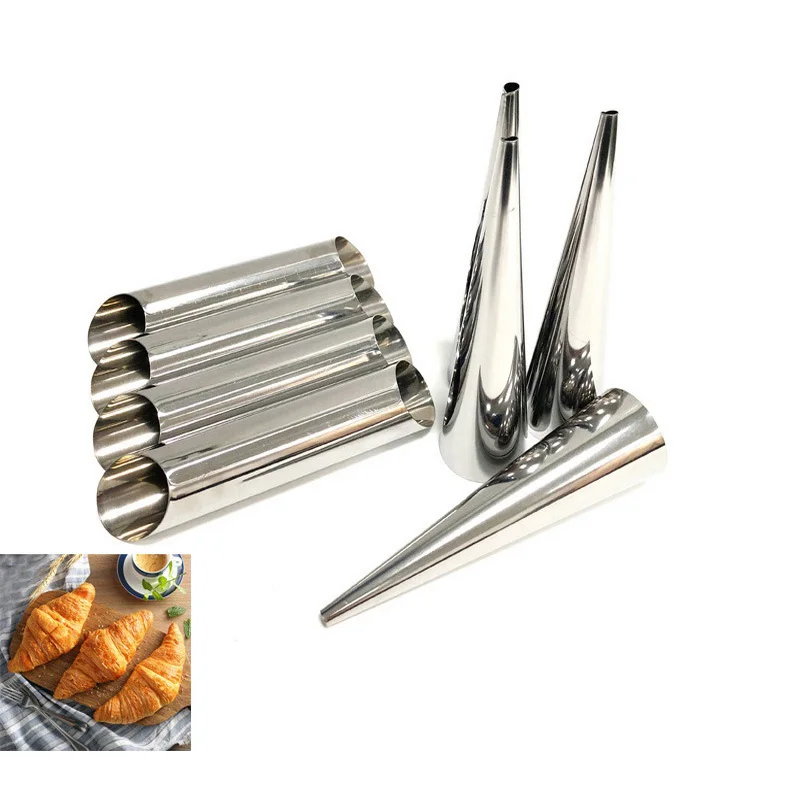 

Thickened two way croissant mould Danish large spiral hollow bread tube Croissant pastry mould cake tools, As picture