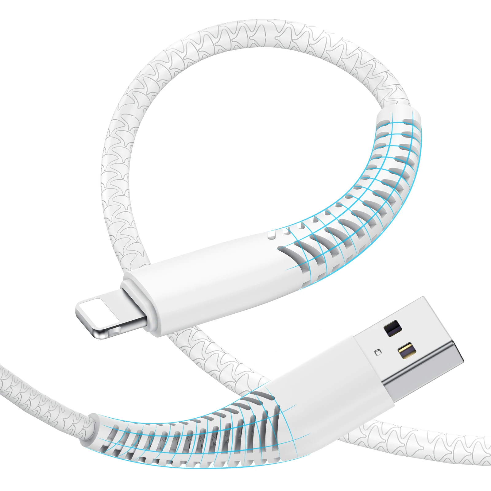 

Durable 1M 2M 3M MFi certified USB A to Lighting Fast Charging Cable for iPhone