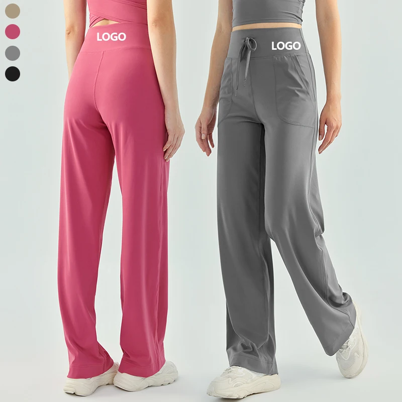 

XW-DSP687 New Hot selling Loose Fit Comfortableskincare Friendly Yogacasual Sports Bell Pants Women Fitness Set